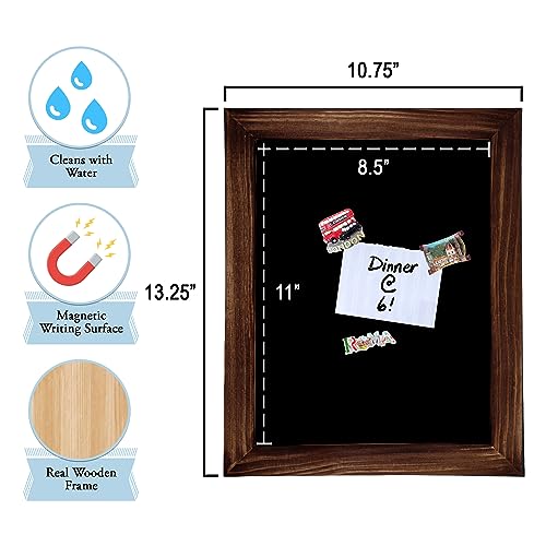 11"x13" Tabletop Chalkboard Sign with Stand - Rustic Brown - color: Rustic Brown, size: 11"W x 13"H