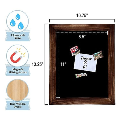 11"x13" Tabletop Chalkboard Sign with Stand - Rustic Brown - color: Rustic Brown, size: 11"W x 13"H