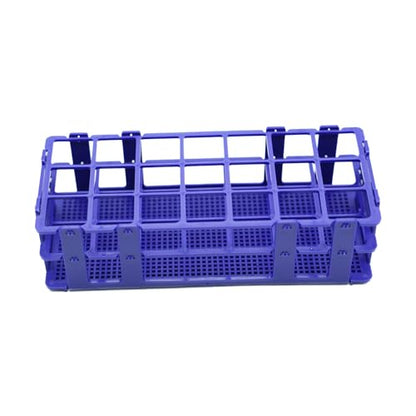 10 Pcs Detachable Plastic Test Tube Rack, 21 Holes Each, 30mm Diameter - color: Blue, size: 21 Holes-30mm