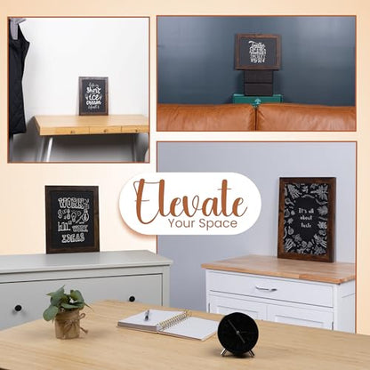 Loddie Doddie Magnetic Chalkboard Calendar, Magnetic Board, 11"x14" - color: Rustic Frame, size: 11"W x 14"H