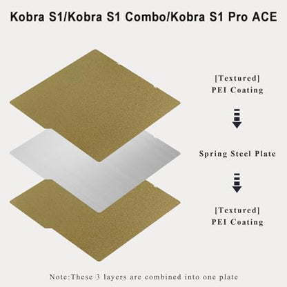 Double Sided Textured PEI Build Plate for Kobra X/S1 264x276mm - color: Double Sided Textured PEI, size: 264x276mm Kobra S1
