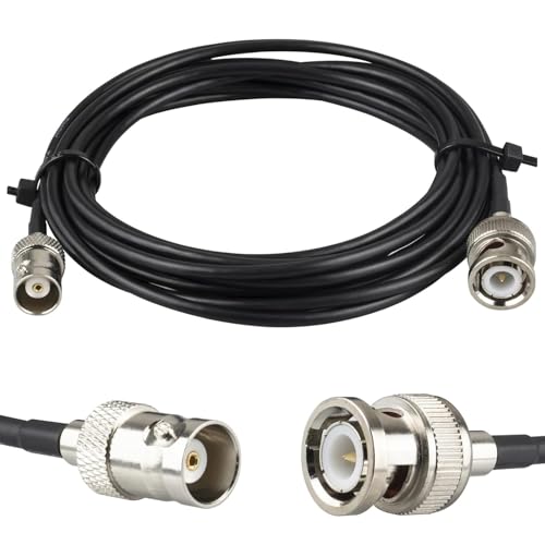 50ohms BNC Male to Female Cable 9.84ft BNC Male to BNC Female Cable RG174 BNC Coax Extension Cable Male to Female Jumper Cable for GPS Devices, Wireless Networking, RF Testing, RC Devices