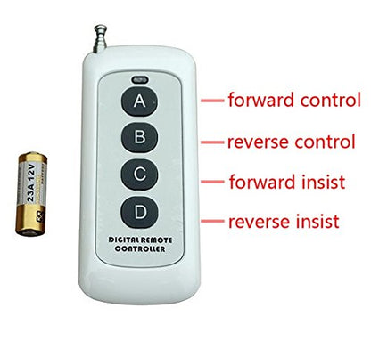 ECO-WORTHY Forward Reverse DC Motor Controller Kit (8V-35V) - 12V/24V Wireless Remote Relay Module for Linear Actuator, Solar Tracker, Industrial Automation & Smart Home DIY