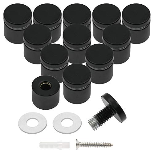 Luomorgo Stainless Steel Standoff Screws, 1" x 1", Black, 12 Pcs - color: Black, 12 Pcs, size: 1" x 1" / 25mm x 25mm