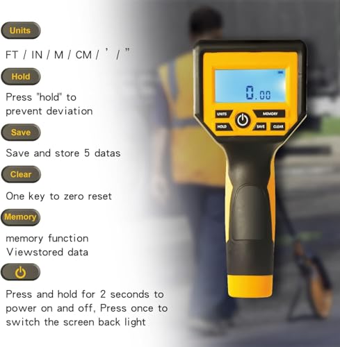 Zozen Measuring Wheel Digital Display,20 Marking Flag&Holder, Foldable - size: Digital Display with Flags