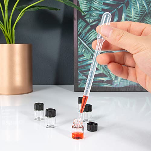 2ml Clear Small Glass Vials 100pcs with Screw Caps(100pcs) - color: Clear, size: 2ml 100pcs