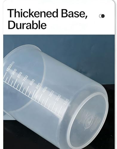 100ml & 50ml Plastic Graduated Beaker, 3 Pack Small Beaker Set - size: 3x50ml & 3x100ml