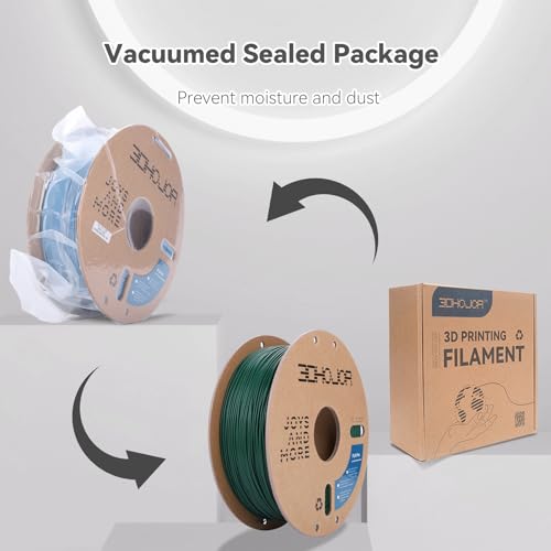 3DHoJor PLA+ 3D Printer Filament Pine Green,1KG - color: Pine Green