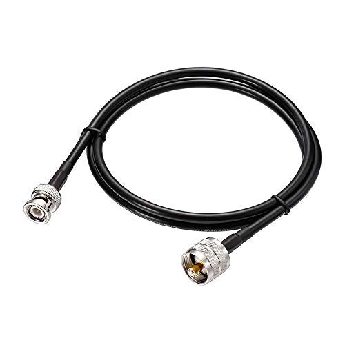 Eightwood UHF PL259 Male to BNC Male RG58 Coax Cable 3 Feet - size: 3 feet
