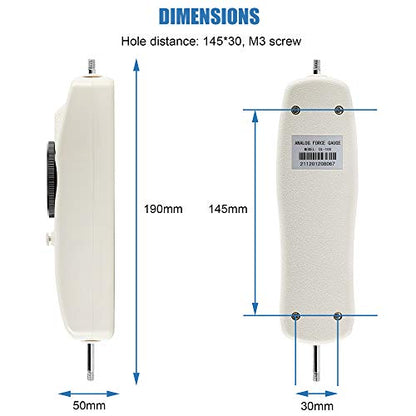 BAOSHISHAN 20lb Push Pull Force Gauge with Calibration Certificate - size: 20LB