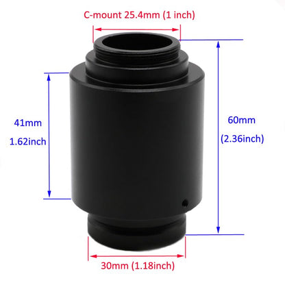 C-Mount Camera Adapter for Zeiss Microscope with ISO 30mm Port