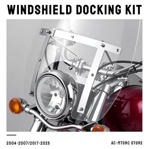 Windshield Docking Hardware Kit for Harley Road King Custom FLHRS 2004-2007 Road King Special FLHRXS 2017-2025