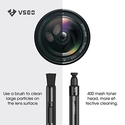 VSGO Lens Cleaning Pen with Power Switch and 2 Replaceable Carbon Tips
