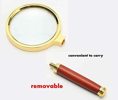 Magnifying Glass 10X Reading Magnifier Handheld 2" Glass Lens Jewelry Loupe Loop for Book and Newspaper Reading and Hobby Observation, Classroom Science