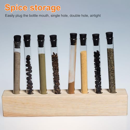 uxcell 6 Pcs 1-Hole Rubber Stopper, Tapered Lab Seal Tube Stopper Plug for Test Tube Flasks Glass Containers Industry and Laboratories, 32x26x25mm Black - size: 32x26x25mm