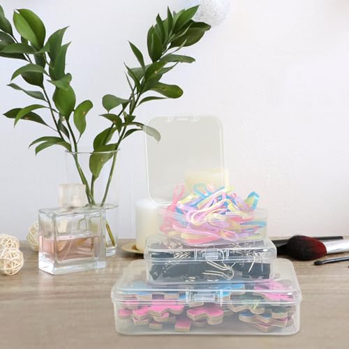 Guyuyii 58 Pcs Transparent Bead Organizer with Portable Handle and Labels - color: White