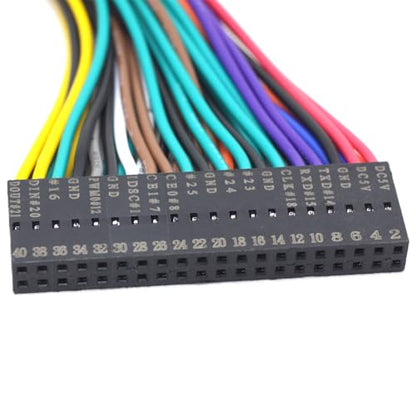 40-Pin GPIO Extension Cable Kit Tinned Solder Pins for RPi, 50cm Length