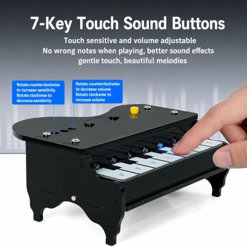 DIY Electronic Piano Kit, Graphical Programming Piano Solder Project Kit with Speaker and LED, USB Powered DIY Electronic Kits for Learning and Teaching Soldering and Electronics