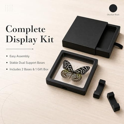 1pc 3D Suspension Frame with Real Butterfly Specimen Protective PE Film Box Creative Home Decor Collectible (Tirumala limniace Butterfly) - color: Tirumala Limniace Butterfly