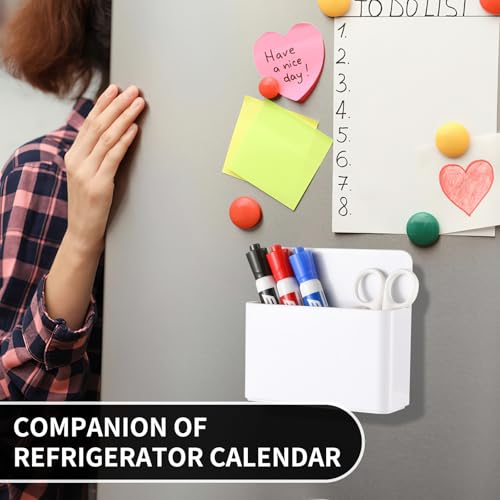 Camelmother 2Pcs Magnetic Dry Erase Marker Holder For Whiteboard Fridge - color: White