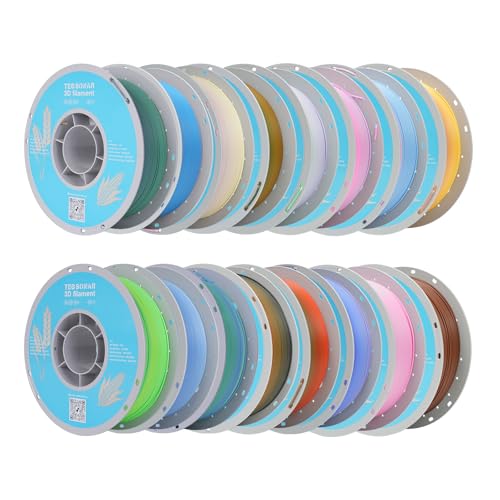 Matte Rainbow PLA 3D Printer Filament, 16 Rolls,1KG Spool(2.2lbs) 1.75mm, Multicolor Gradient Filament Bulk for Most FDM 3D Printers,16 Different Matte Rainbow Colors - color: 16*1kg Different Matte Rainbow