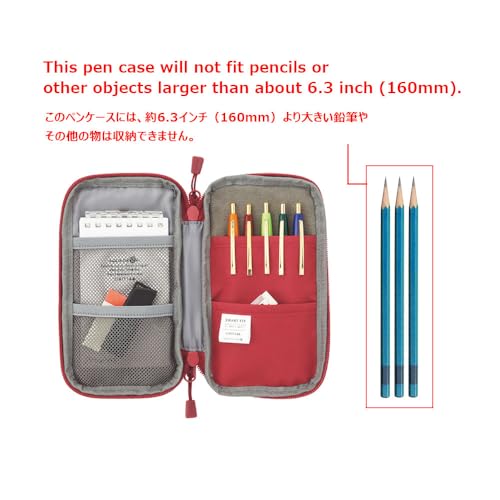 LIHITLAB Compact Pen Case, Water & Stain Repellent - color: Navy, style: Compact