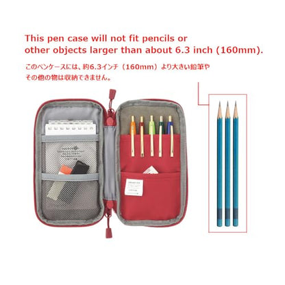 LIHITLAB Compact Pen Case, Water & Stain Repellent - color: Navy, style: Compact