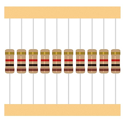 25 Values 1W Carbon Film Resistor Kit from 1 Ohm to 1M Ohm 1 Watt 5% Resistors Assortment - size: 1W