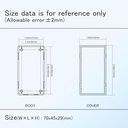 Project Box 8 Pieces Electrical Box Small Junction Box ABS Plastic Enclosure Power Electronic Case White 2.76" x 1.77" x 1.14"(70 x 45 x 29mm) - color: White, size: 2.76" x 1.77" x 1.14"