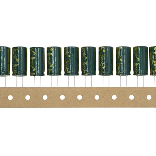 20 Pieces 16V 4700UF 13x25mm High Frequency LOWESR Plug-in Aluminum Electrolytic Capacitor Green Sleeve 16 Volt 4700 UF - size: 16V4700UF