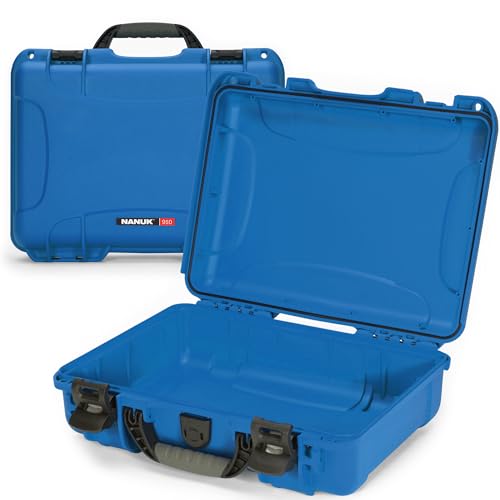 NANUK 910 Empty Waterproof Hard Case – 14.3” x 11.1” x 4.7”, Protective Case for Gear – Impact-Resistant, Dustproof, Airline Carry-On Approved – Made in Canada, Blue - color: Blue, style: Empty