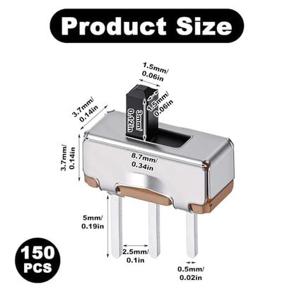 SPDT Mini Micro Slide Switch 1p2t 2 Position, 150PCS 3mm SPDT Switch