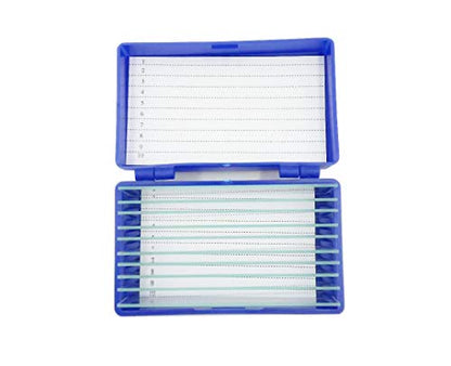 MUHWA 10-Place Microscope Slide Box Microslide Slide Box Pack of 4
