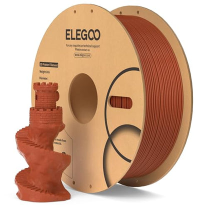 ELEGOO PLA 3D Printer Filament 1.75mm Marble Brick Red 1KG - color: Marble Brick Red, size: 1kg