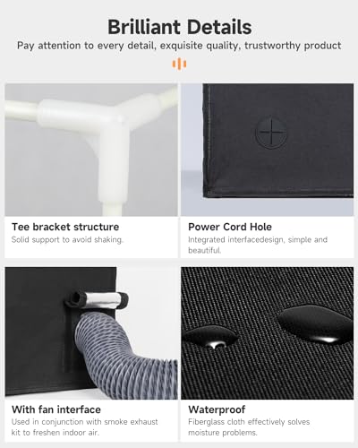 Creality Official 3D Printer Enclosure with Fan Interface Fireproof Dustproof Constant Temperature Dust Cover 480 * 600 * 720mm for Ender 3 V3 SE/KE/Ender 3/Ender 3 Pro/Ender 3V2/Ender 3S1/Neo（no Fan - color: With Fan Interface