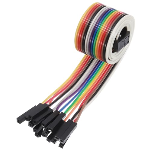 MECCANIXITY 1 Pcs IDC Rainbow Wire Flat Ribbon Cable FC-Female to 16P 19.6 Inch Length 2.54mm Pitch Breadboard Jumper Wires for Electronic Projects - size: 19.6 Inch, style: 16 Pin