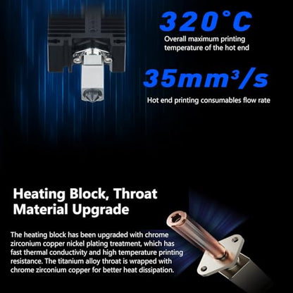 P1P/P1S Complete Hotend Extruder with Fan 0.4 Hardened Steel Nozzle - color: 0.4mm Hotend for P1P/P1S