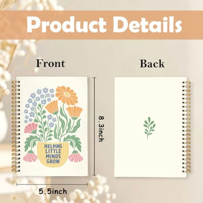 Teachers Appreciation Gifts Spiral Notebook Journal for Women,A5 - color: Helping Little Minds Grow-3