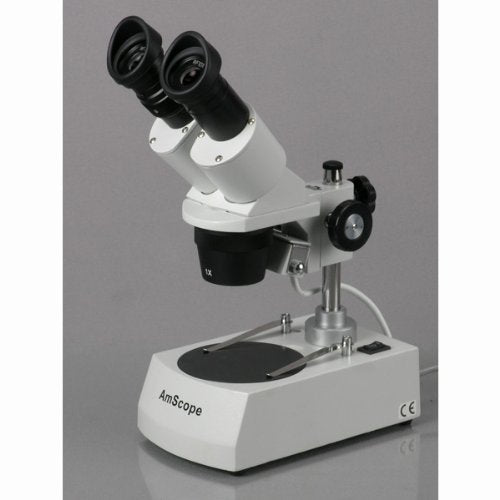 AmScope SE305R-PZ Forward Binocular Stereo Microscope, WF10x and WF20x - style: Base Microscope w/ WF10x & WF20x