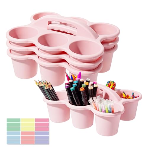 4 pack Classroom Caddy for School,Cup Caddy For Drink - color: Pink-4pack