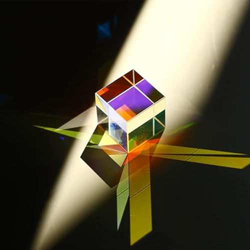 Colorful Crystal Glass Prism X-Cube RGB Dispersion Optical Glass Prisms - size: 20mm X-Cube