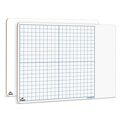 SCRIBBLEDO XY Axis Coordinate Graph Lap Boards 11x14 for Classroom Math Set - size: 14"W x 11"H