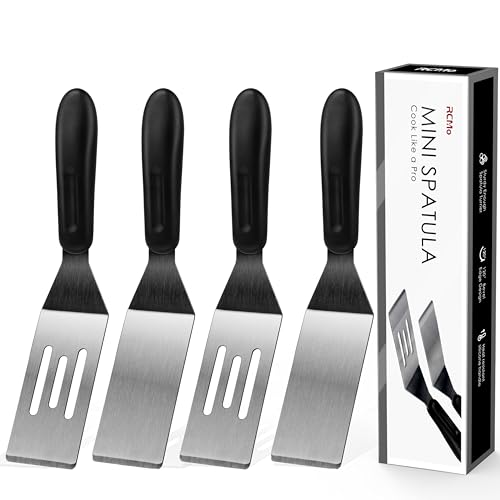 Small Spatula Mini Stainless Steel Serving Metal Spatula Set of 4 - color: Metal Small 4 PCS