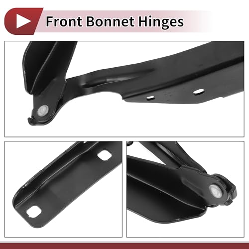 1 Pair Hood Hinges for INFINITI G37 2011-2013 Front Driver and Passenger Side Front Bonnet Bracket No.65400JL01B/65401JL01 Black Iron
