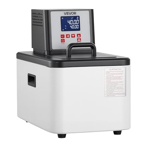VEVOR Laboratory High-Temperature Circulating Oil Bath, Up to 300℃/572℉, 6 L Lab Constant Temperature Heating Tank, 0.1℃ High Precision, Internal and External Dual Circulation, for Laboratory - size: 300℃-6L