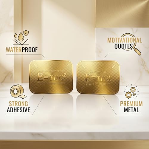 Physics Bookmark Gift Set, 18-Piece Metal Bookmarks Kit for Physics Gifts - color: Gold