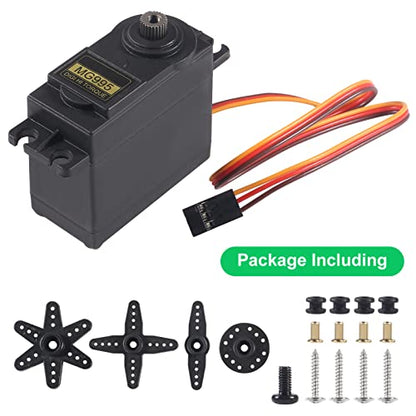 Servo Motor MG995 Control Angle180 Metal Gear Servo 20KG Digital High Speed Torque Servo Motor for Smart Car Robot Boat RC Helicopter Pack of 5