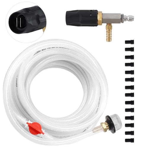 FIXFANS Pressure Washer Long Range Nozzle 3-3.5 GPM with 45 FT Braid Hose - size: 45 FT Hose: 3-3.5 gallon