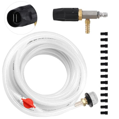 FIXFANS Pressure Washer Long Range Nozzle 3-3.5 GPM with 45 FT Braid Hose - size: 45 FT Hose: 3-3.5 gallon
