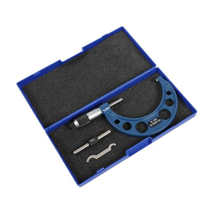 HFS(R) 3-4" Range Outside Micrometer - Ultra-High Precision, 0.0001" Graduation - size: 3-4"x0.0001", style: Pro Ratchet Comfort